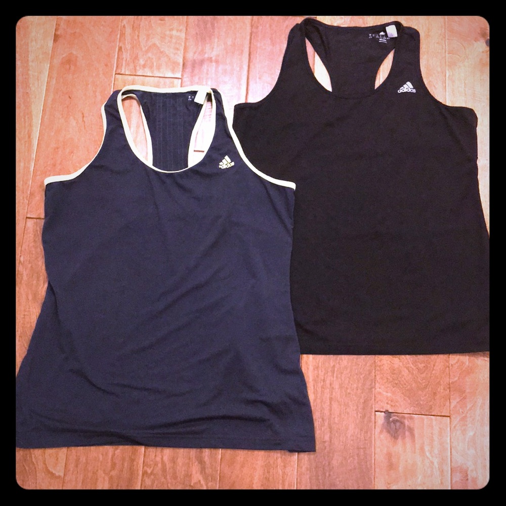 Large Adidas Climalite racerback tanks EUC